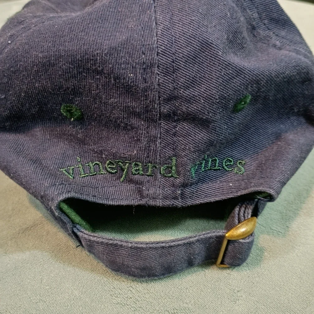 Vineyard Vines Mens Navy Blue Whale Logo Adjustable Baseball Hat Dad Cap